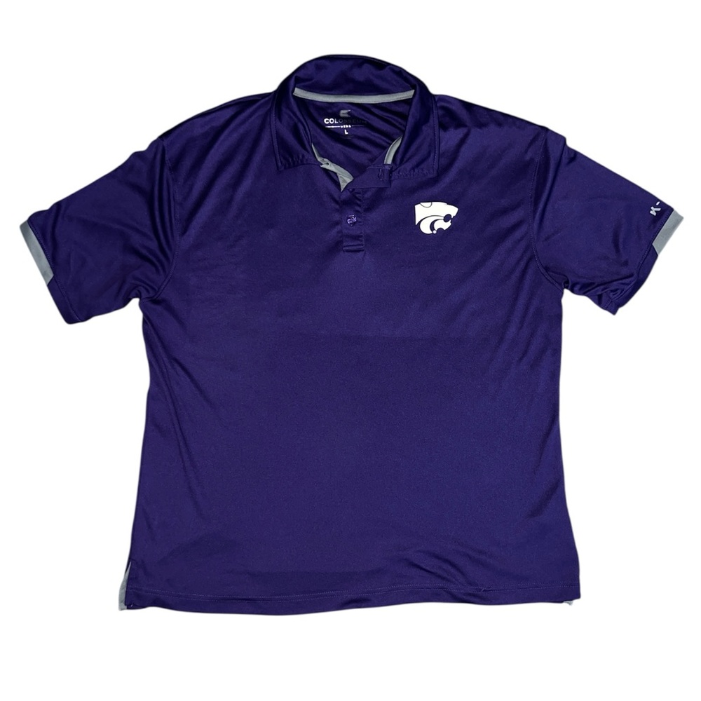 Colosseum Purple K-State Men's Polo Shirt Size L